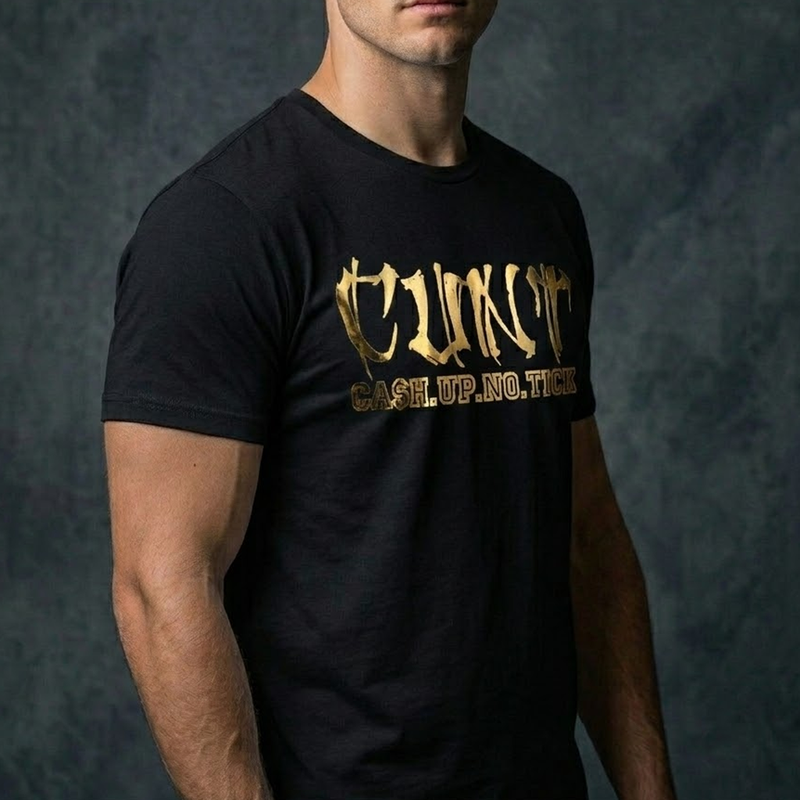C.U.N.T | GOLD & BLACK TEE