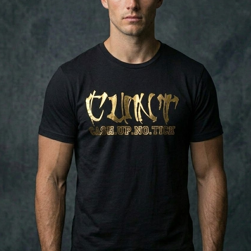 C.U.N.T | GOLD & BLACK TEE